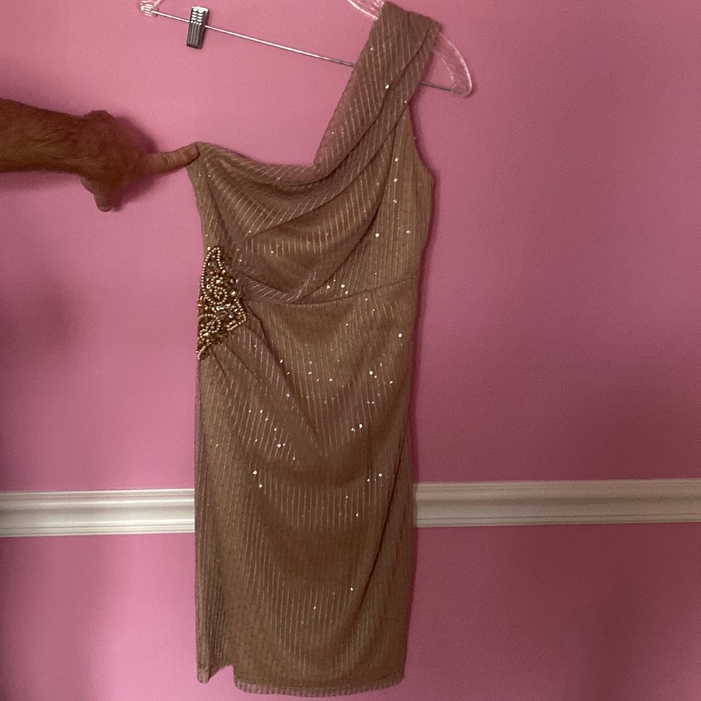 David Meister + Cocktail dress + champagne colored + Size 4 + great condition